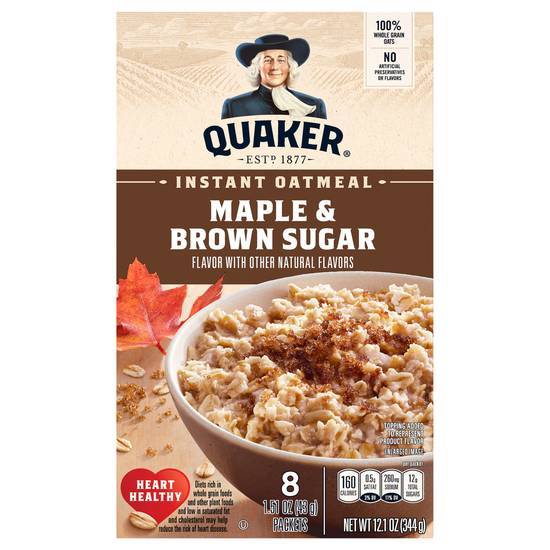 Quaker Instant Oatmeal (maple-brown sugar)