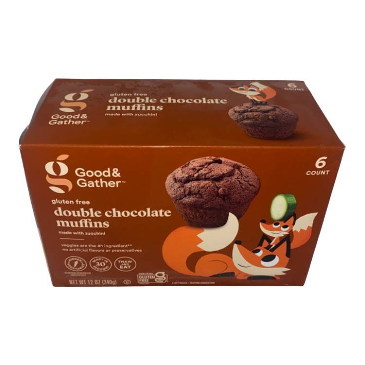 Good & Gather Frozen Zucchini Muffins (6 ct) (double chocolate )