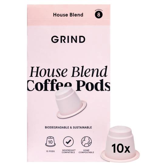 Grind 10 House Blend Home Compostable Coffee Pods 52g