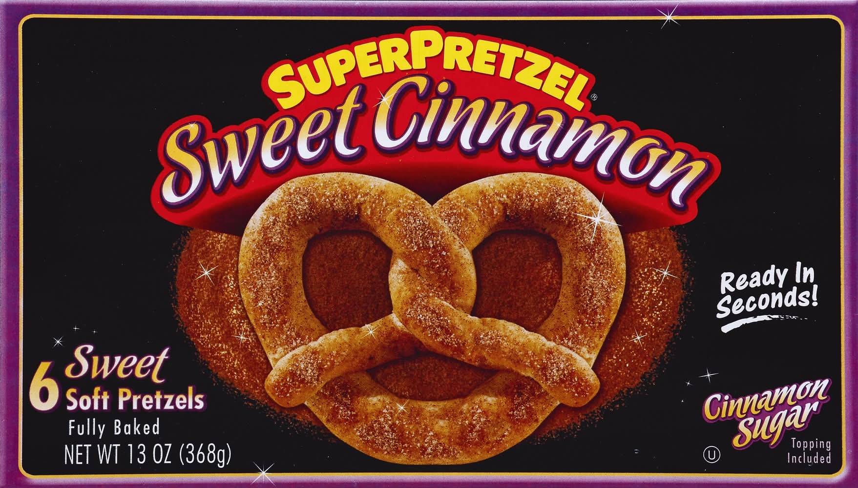 SuperPretzel Sweet Cinnamon Soft Pretzel (13 oz)  Snacks Delivered in  Minutes | Uber Eats