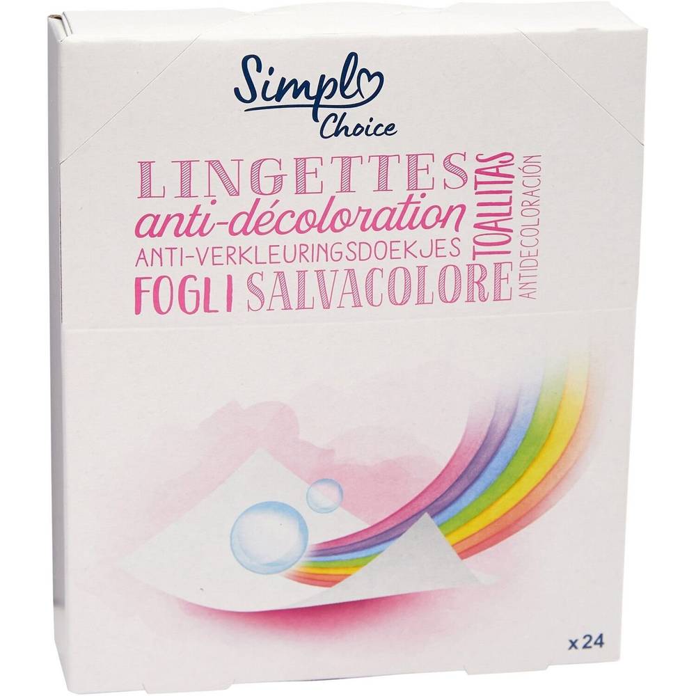 Simpl - Lingettes anti-décoloration