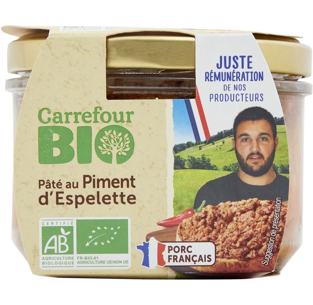 Carrefour Bio - Pâté au piment d'espelette (180g)