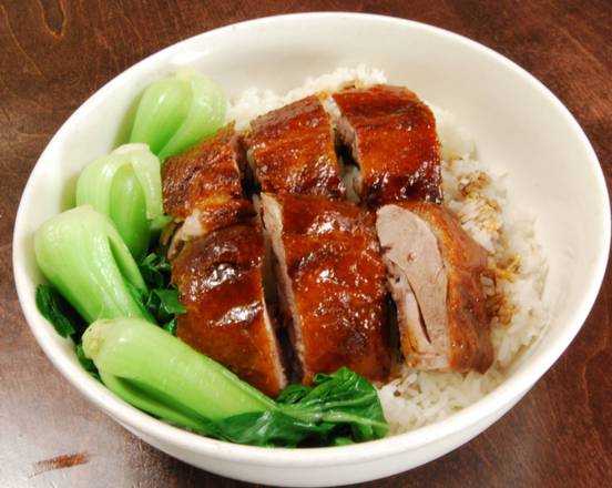 Roasted Duck with Green Vegetable (火鴨飯)