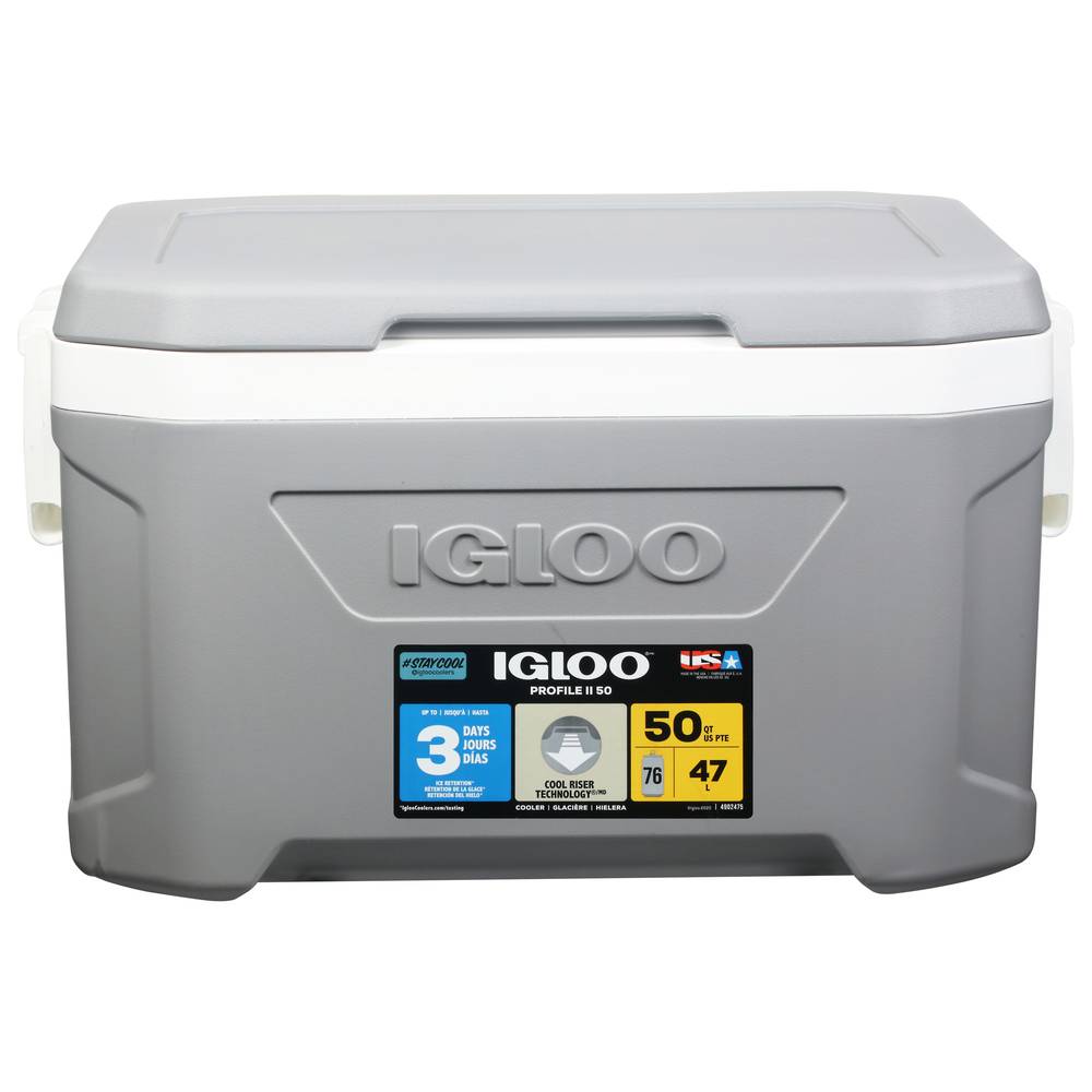 Igloo 50 Quart Profile Cooler, Gray