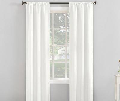 Reggie White Textured Blackout Rod Pocket Curtain Panel, (84")