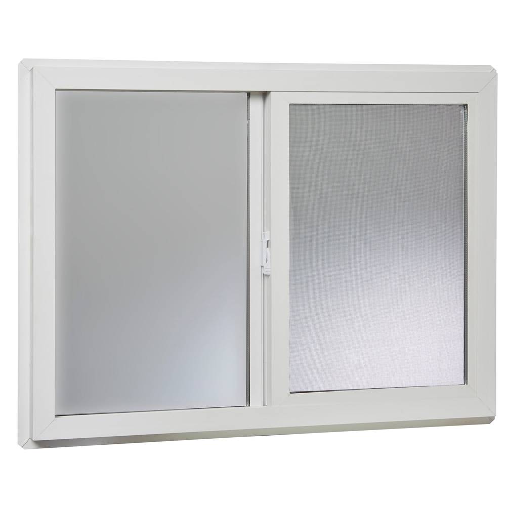 RELIABILT 31-3/4-in x 23-3/4-in White Left-Handed Vinyl Sliding Window (Half Screen Included) | VBSI3224RB