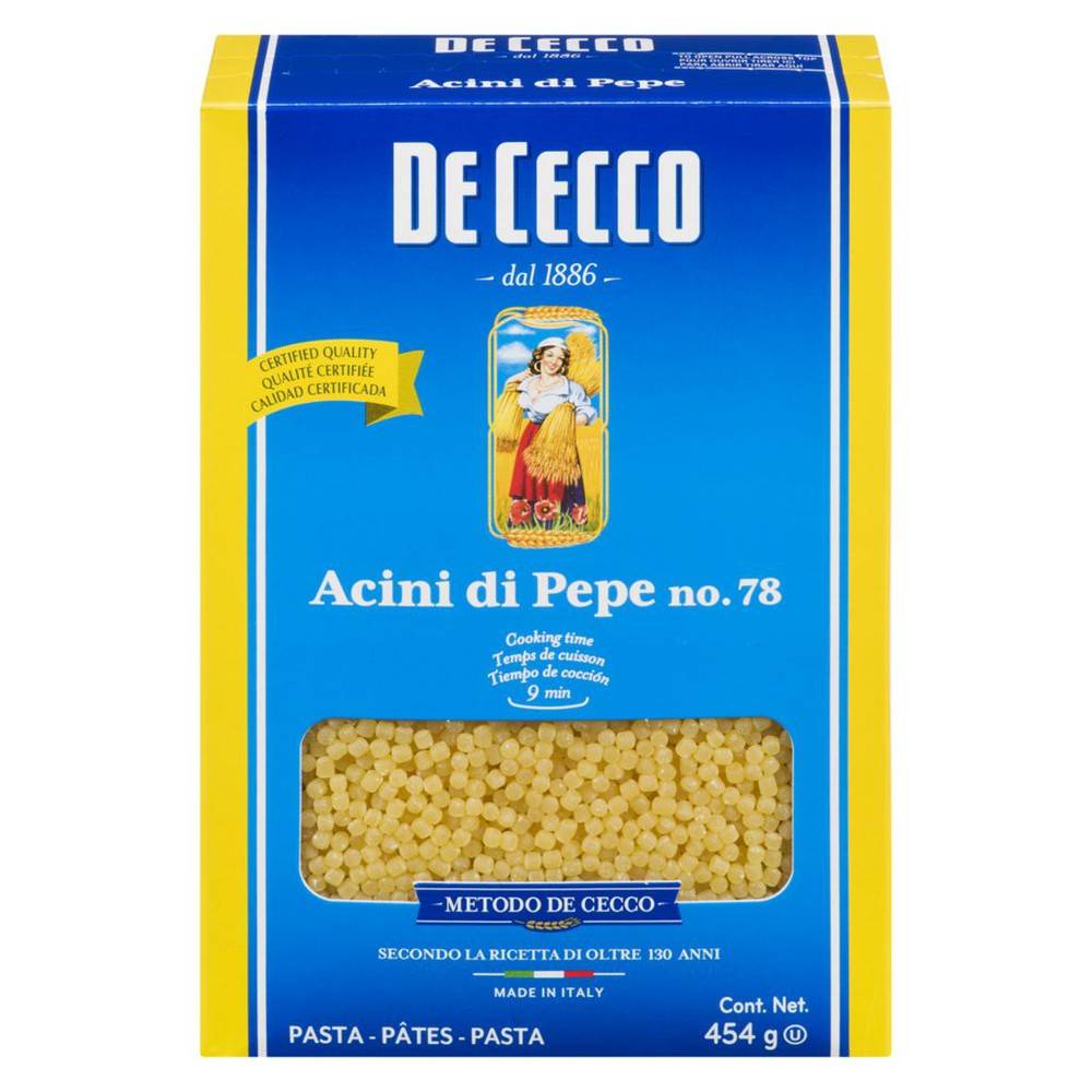 Dececco pâtes acini di pepe (454 g) - acini di pepe pasta #78 (454 g)