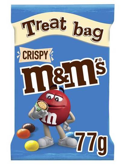 M&M's Crispy Chocolate Treat Bag 77g