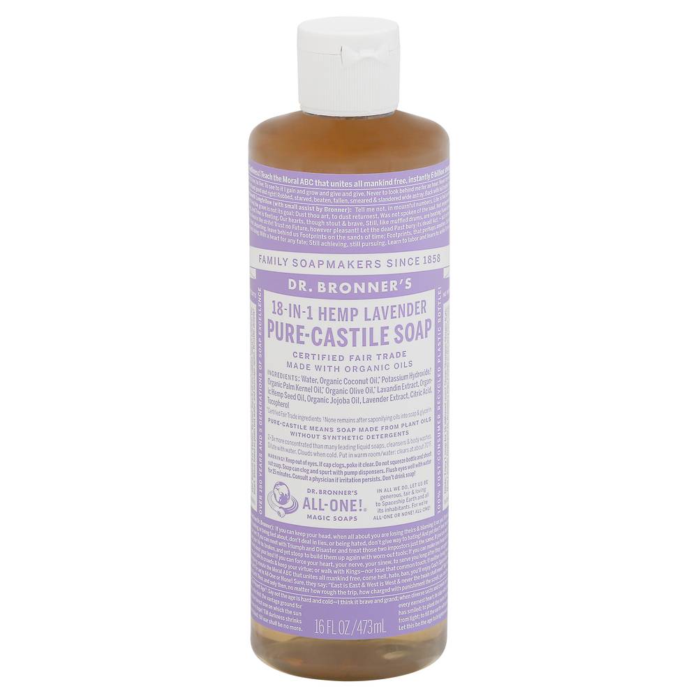 Dr. Bronner's 18-In-1 Hemp Pure-Castile Soap, Lavender