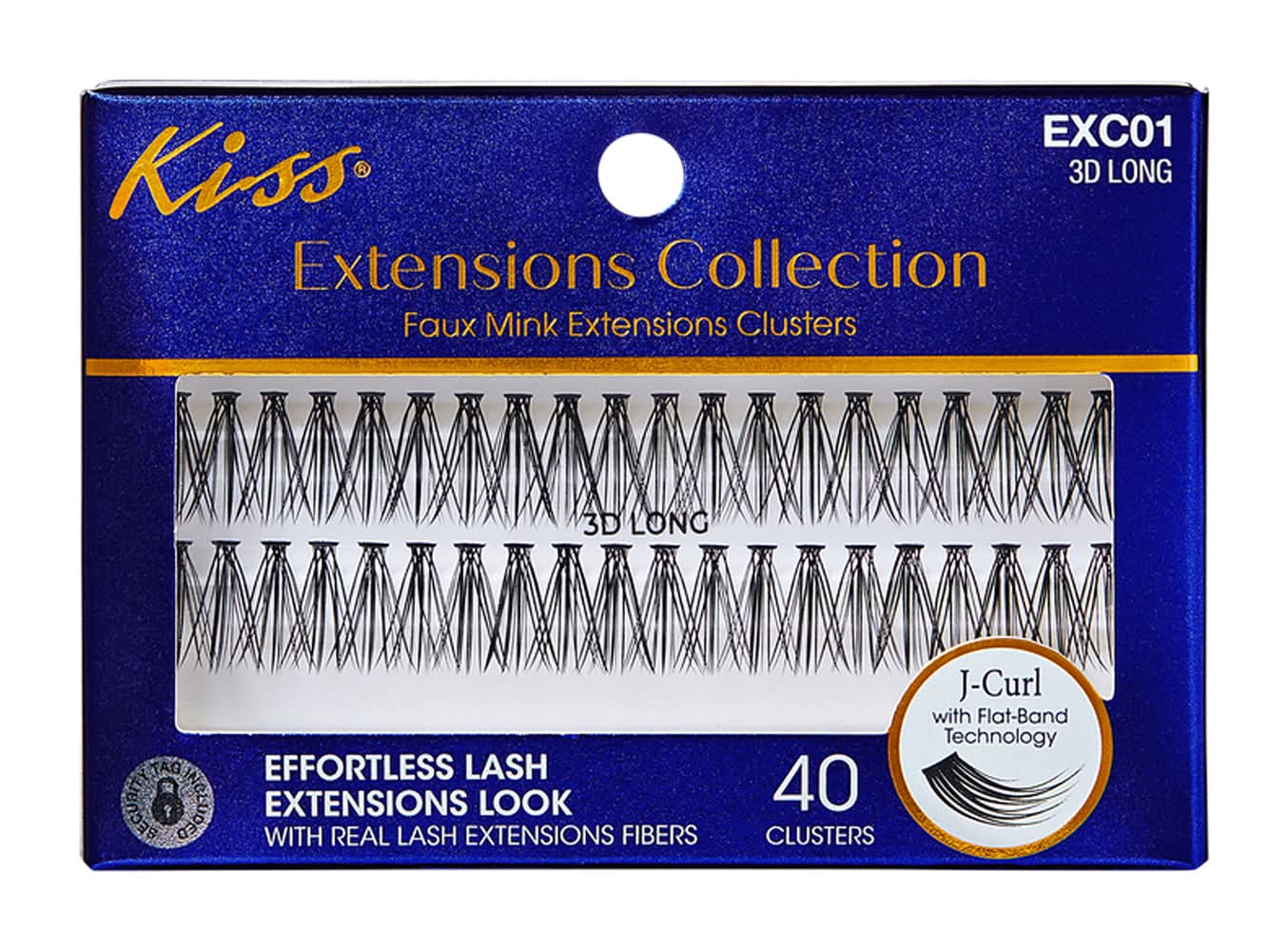 Kiss® Extensions Collection Faux Mink Extension Clusters 3D Long 40-Pack