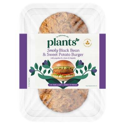 Plants Deliciously Ella Black Bean & Sweet Potato Burger (200g)