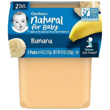 Gerber 2nd Foods Baby Food Banana - 4.0 oz x 2 pack