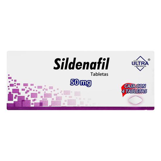Ultra laboratorios sildenafil tabletas 50 mg (4 piezas)