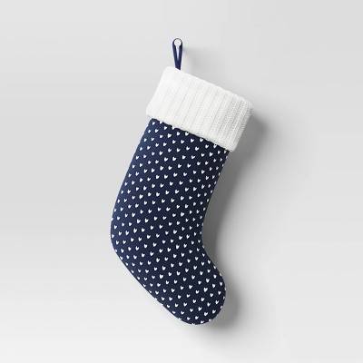 20" Knit Christmas Stocking Navy/White - Wondershop™