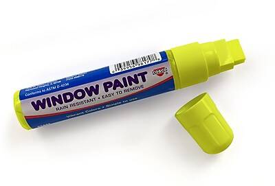 Cosco® Window Paint Marker, Yellow (98177)