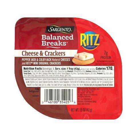 Sargento Balanced Breaks Pepper Jack & Colby Jack With Mini Ritz Crackers (1.5oz count)