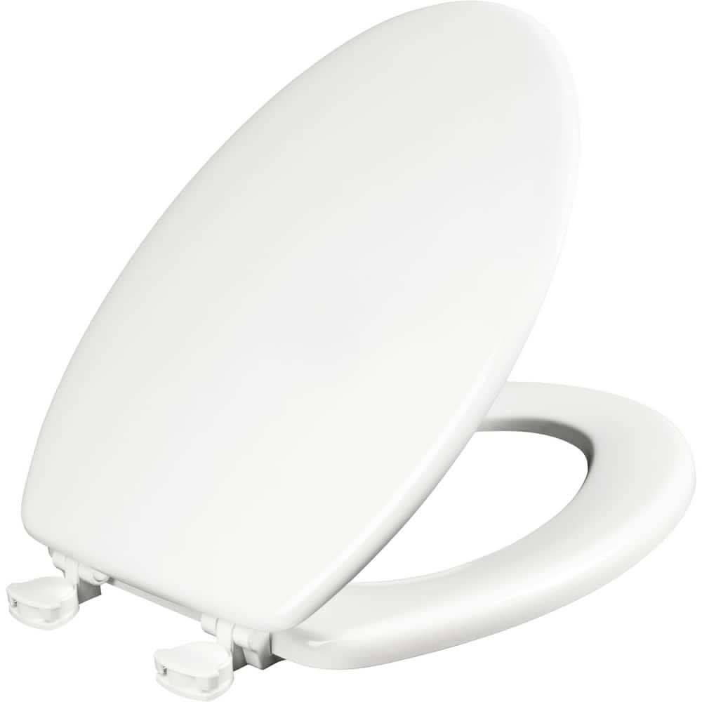 Glacier Bay Elongated Enameled Wood Closed Front Toilet Seat (White)