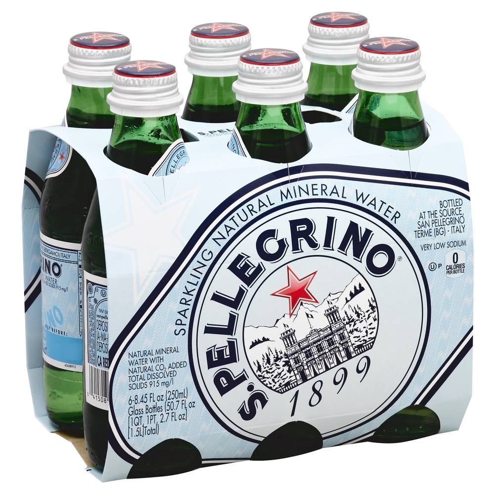 San Pellegrino Natural Sparkling Mineral Water (6 x 8.45 fl oz)