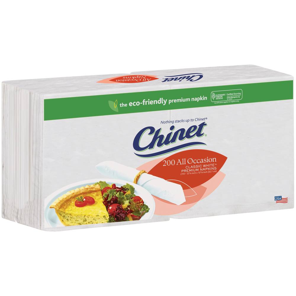 Chinet Classic White Premium Napkin (200 ct)