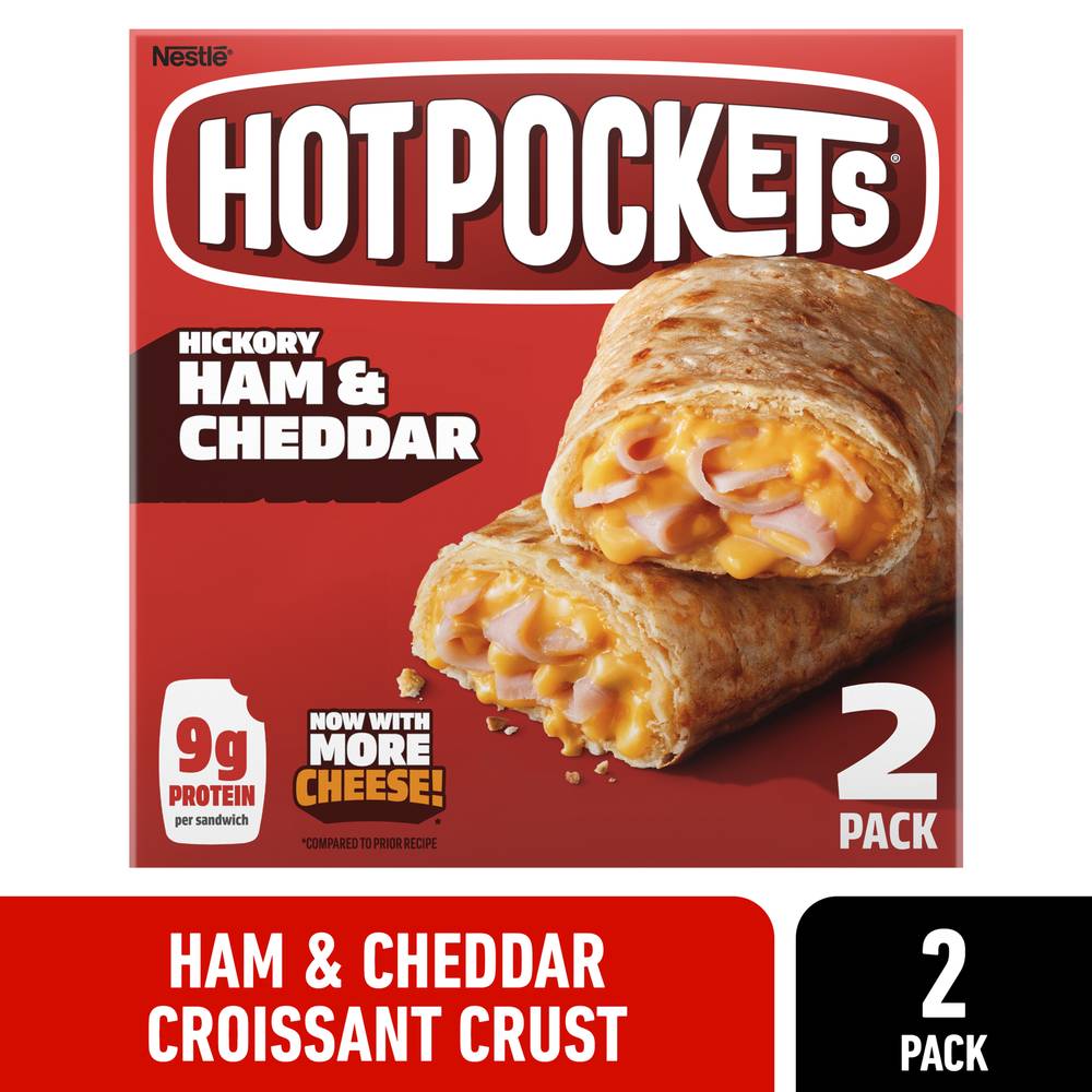 Hot Pockets Hickory Ham & Cheddar Croissant Crust Sandwich (9 oz, 2 ct)