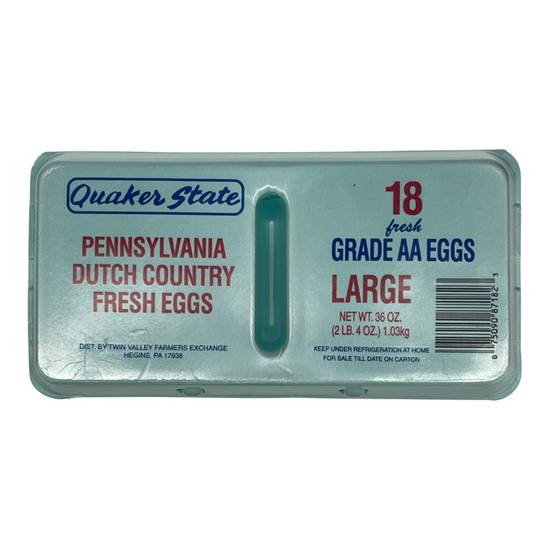 Quaker State Grade Aa Large Eggs (18 ct)