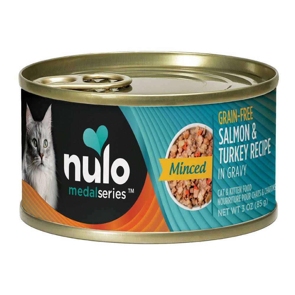 Nulo MedalSeries  All Life Stages Wet Cat Food - Grain Free, No Corn, Wheat & Soy, 3 Oz. (Flavor: Salmon & Turkey, Color: Assorted, Size: 3 Oz)