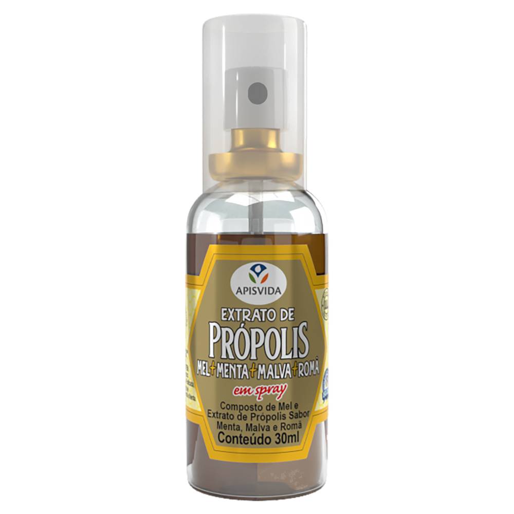 Apis vida composto de mel e extrato de própolis sabor menta e romã (30 ml)