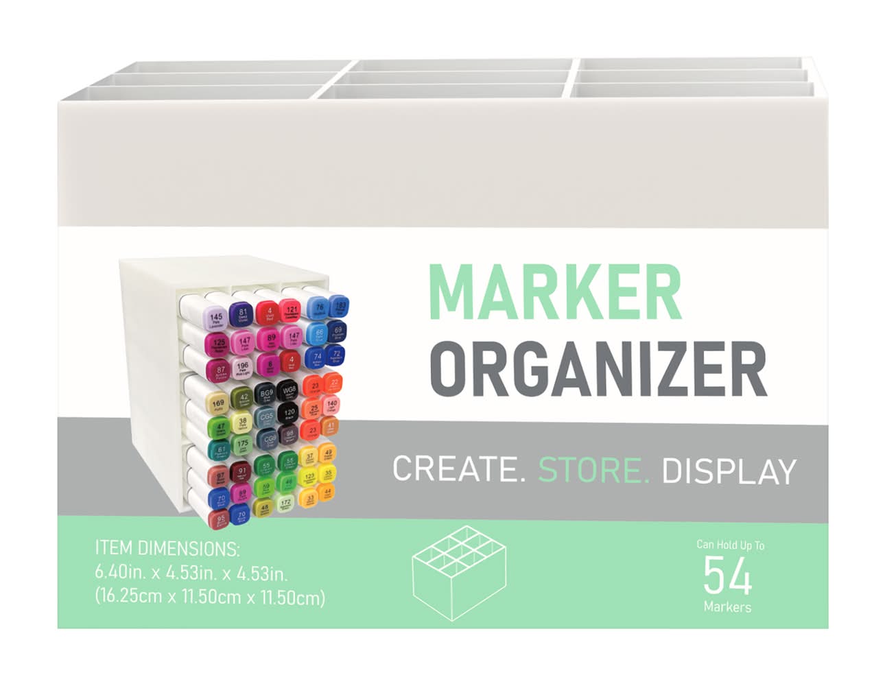 Marker Organizer Storage Case White