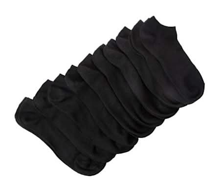 Women's Low-Cut Socks 10-Pack Black