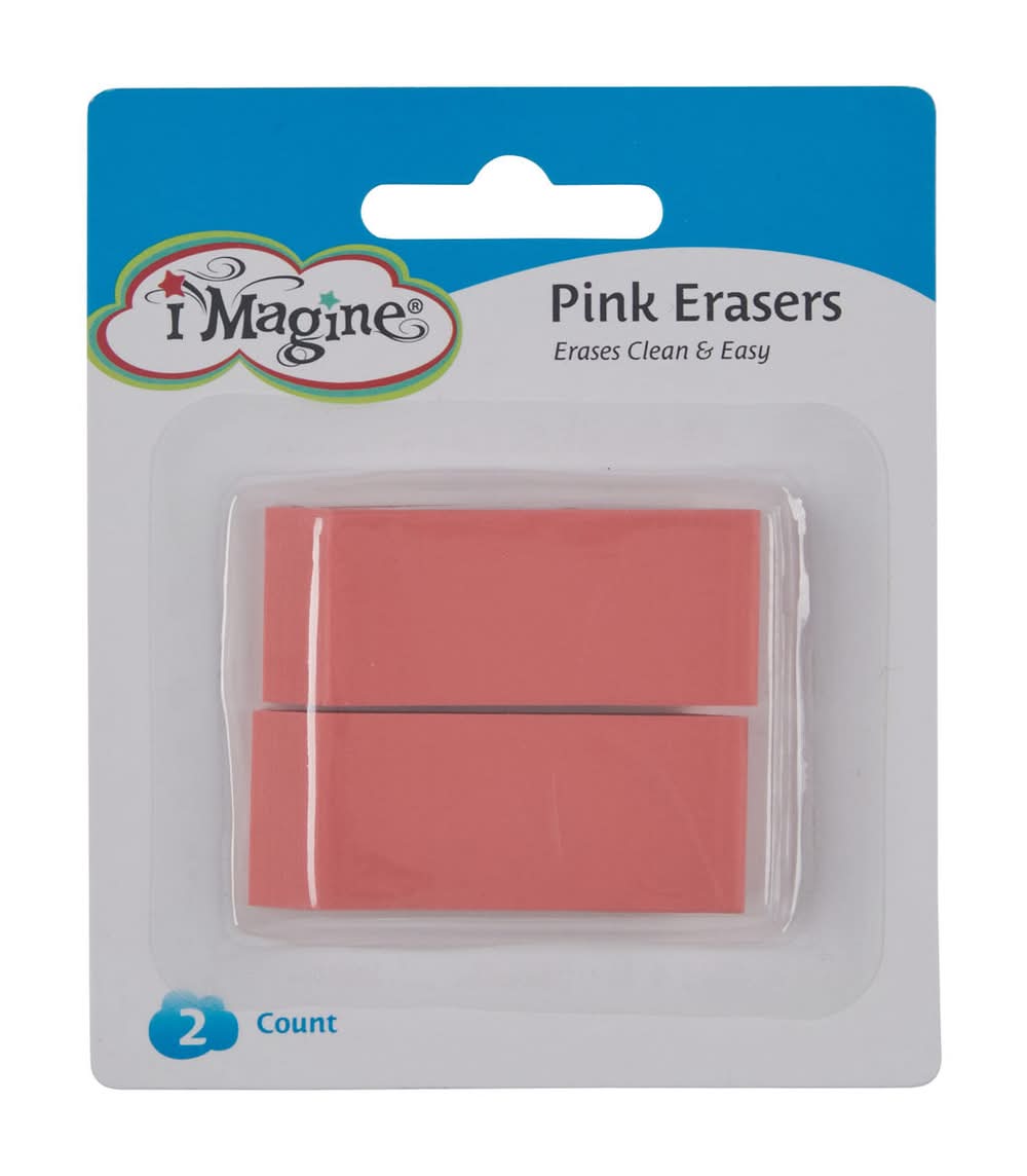 IMAG!NE Erasers, Pink (2 ct)