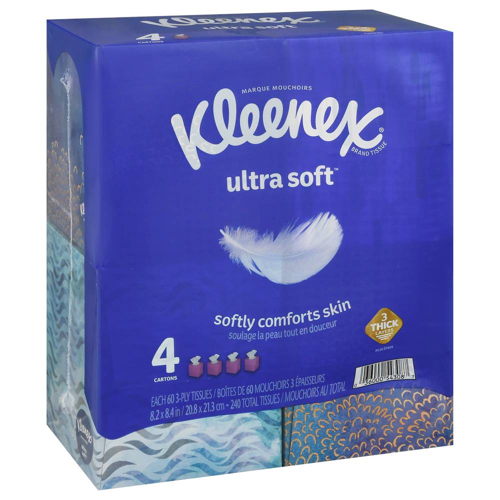 Kleenex Ultra Soft 3-ply Tissues (240 ct)