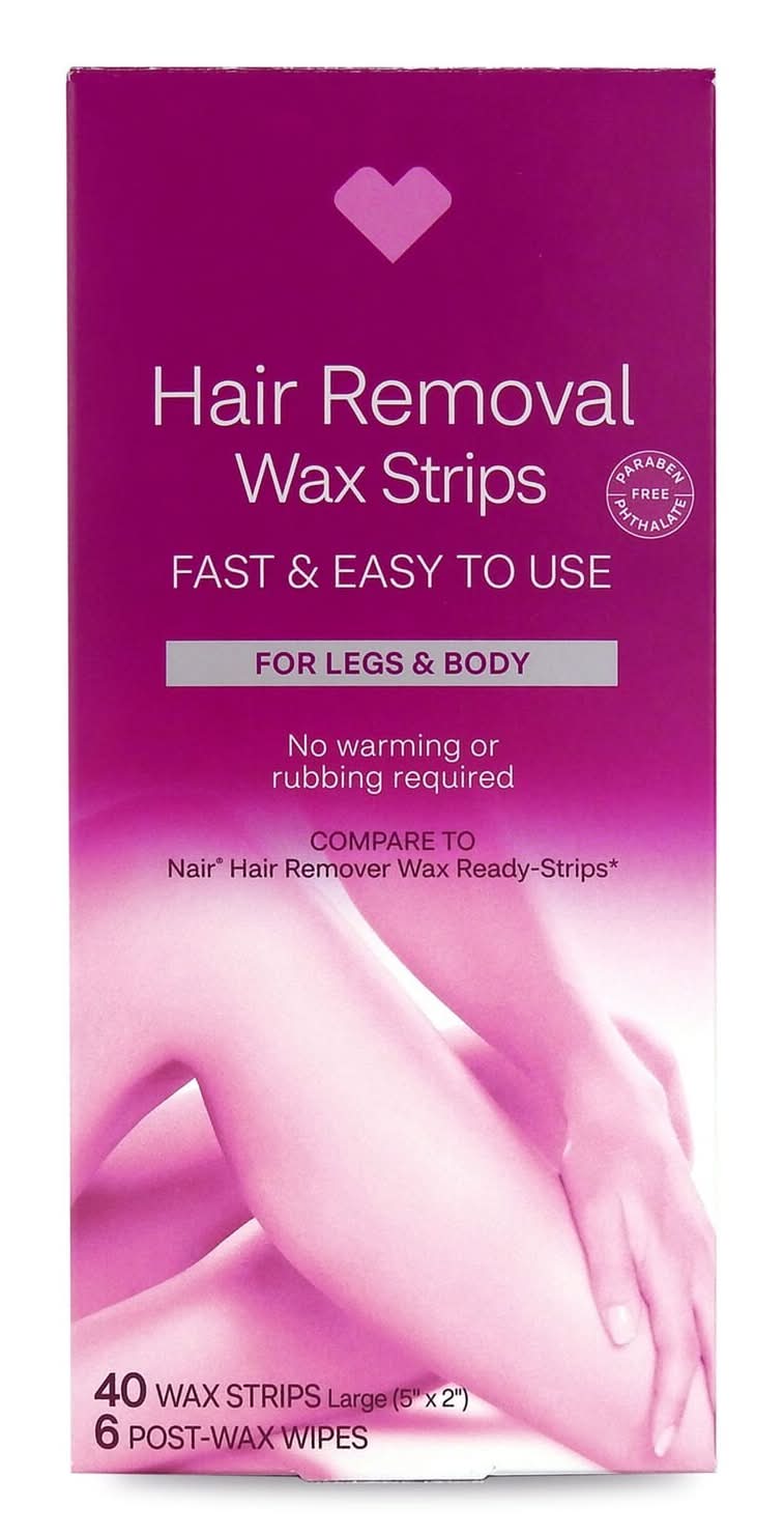 CVS Health Hair Removal Wax Strips For Leg & Body, Large 5" x 2" (46 ct)