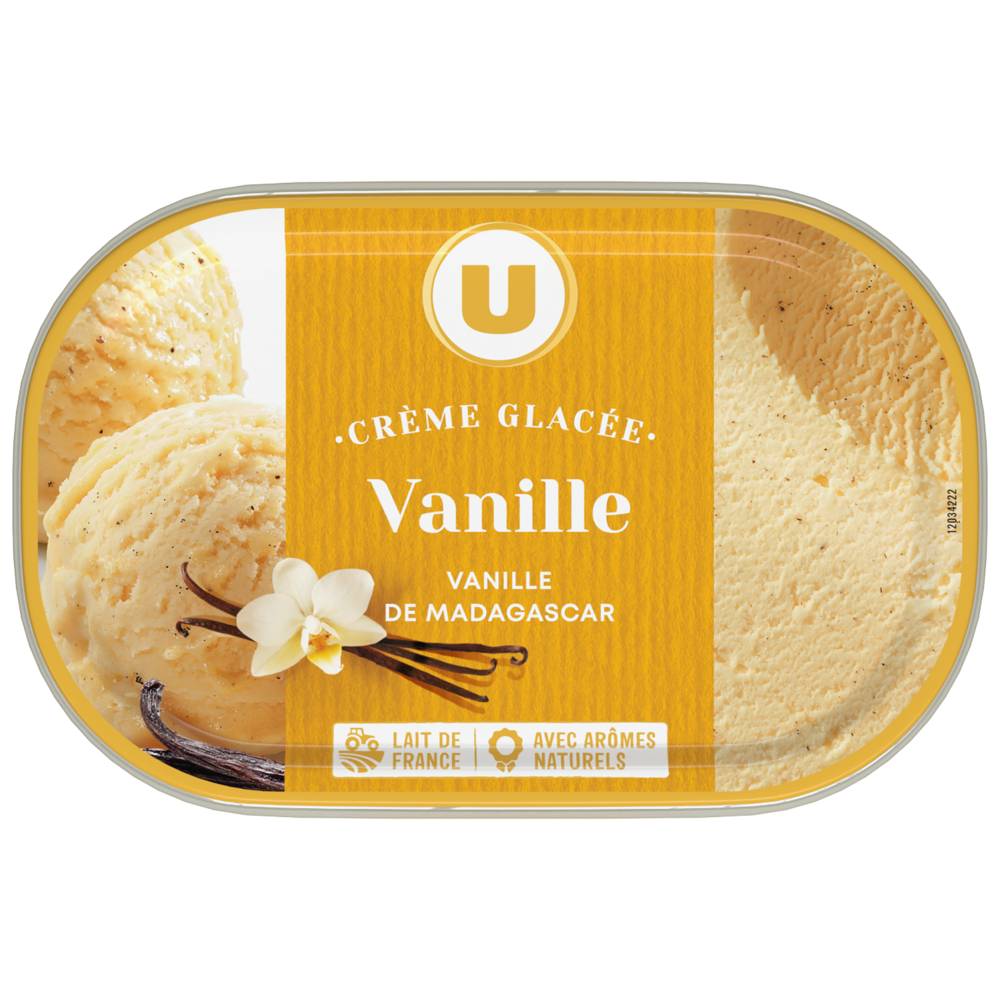 Les Produits U - Crème glacée vanille (500g)