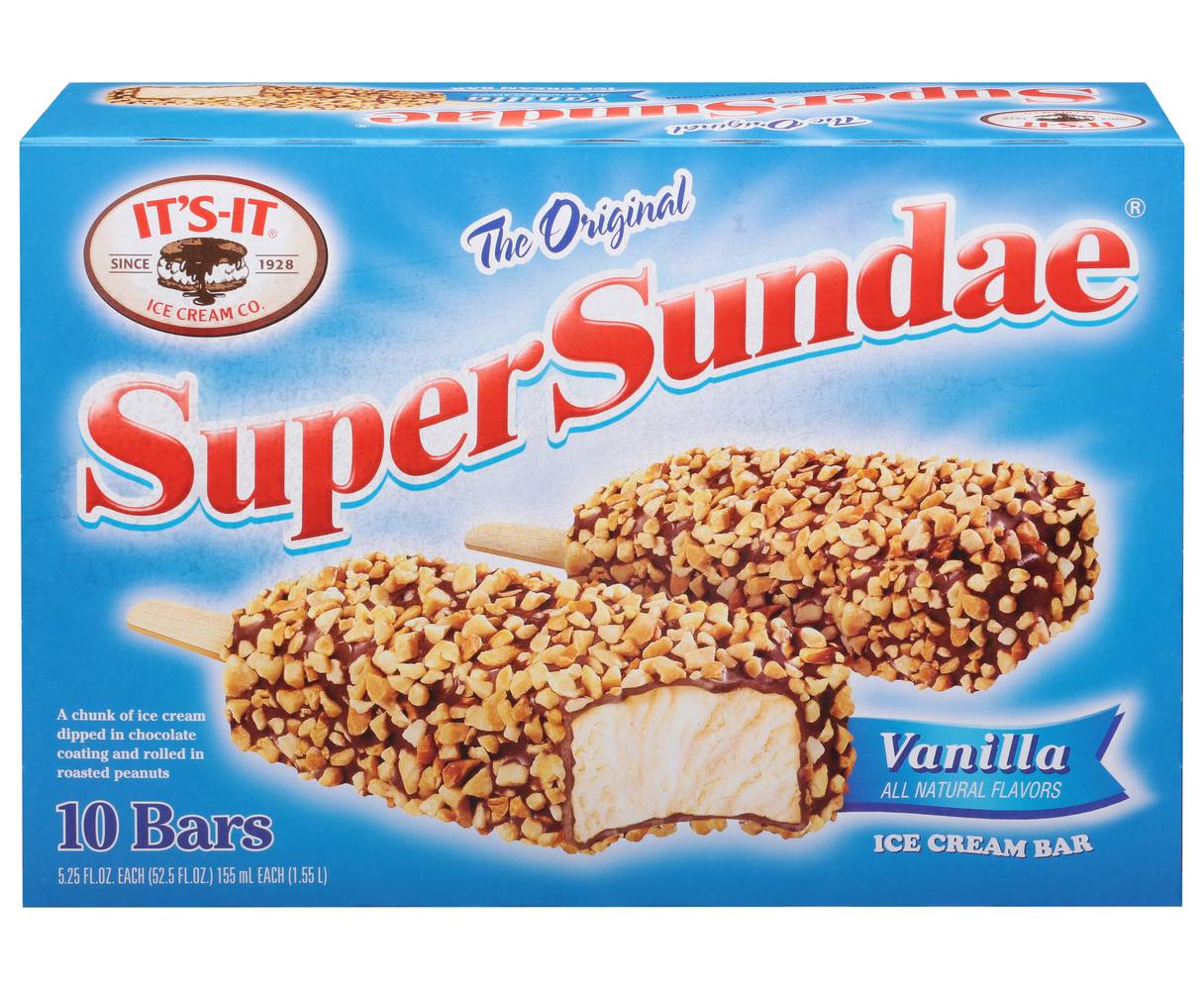 It's-It Super Sundae the Original Ice Cream Bars, Vanilla (52.5 fl oz)