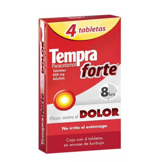 TEMPRA FORTE 4 TABLETAS RECKIT