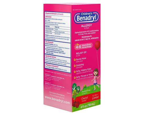 Benadryl · Children's cherry liquid for allergies (4 fl oz)
