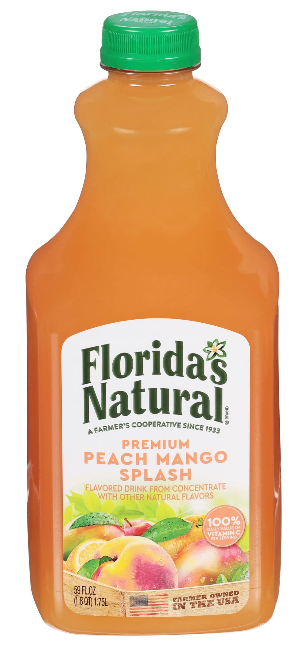 Florida's Natural Premium Splash Flavored Drink, Peach Mango (59 fl oz)