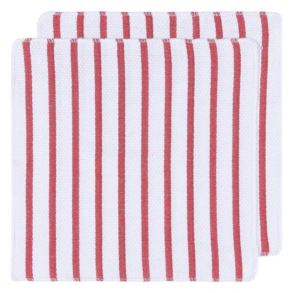 Now Designs Basketweave Dish Cloth Set of 2 Red