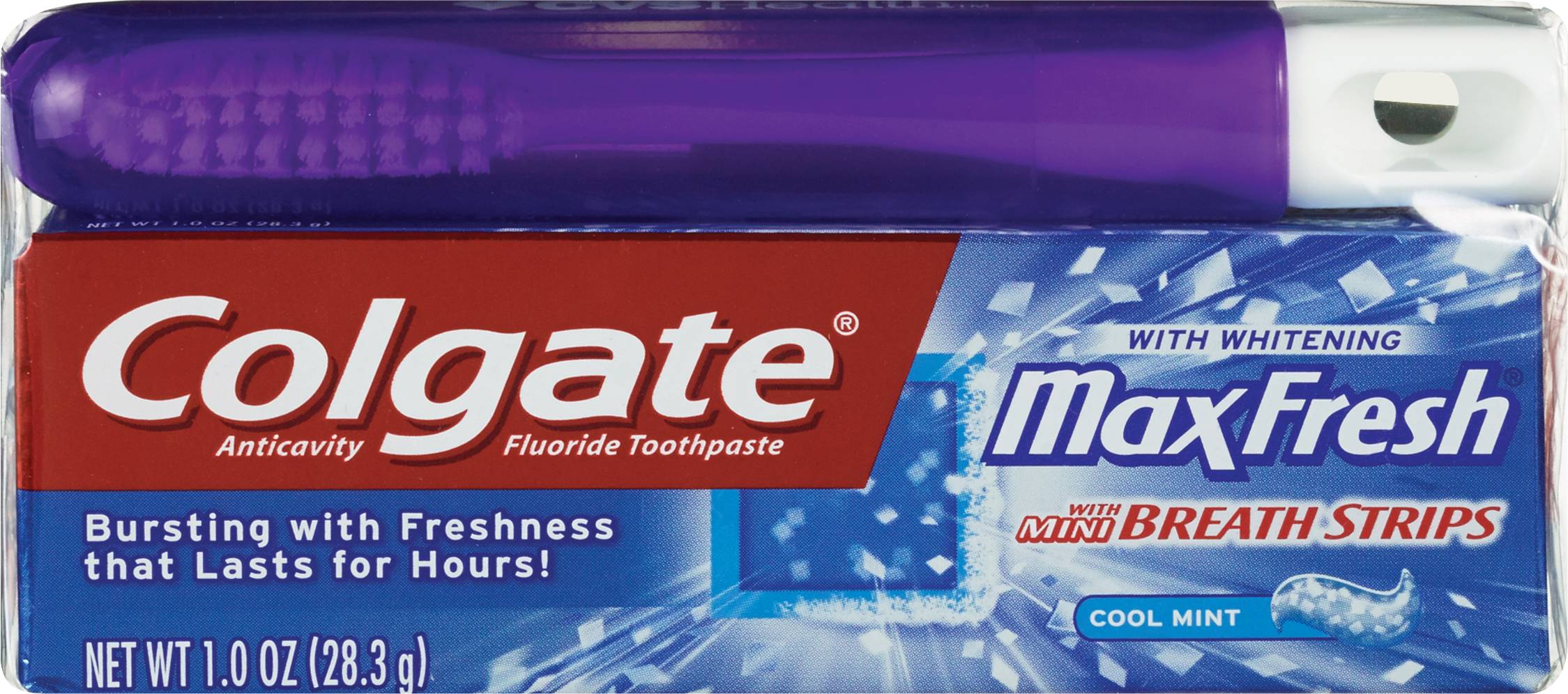 Colgate Maxfresh Anticavity Fluoride Travel Toothbrush, Cool Mint