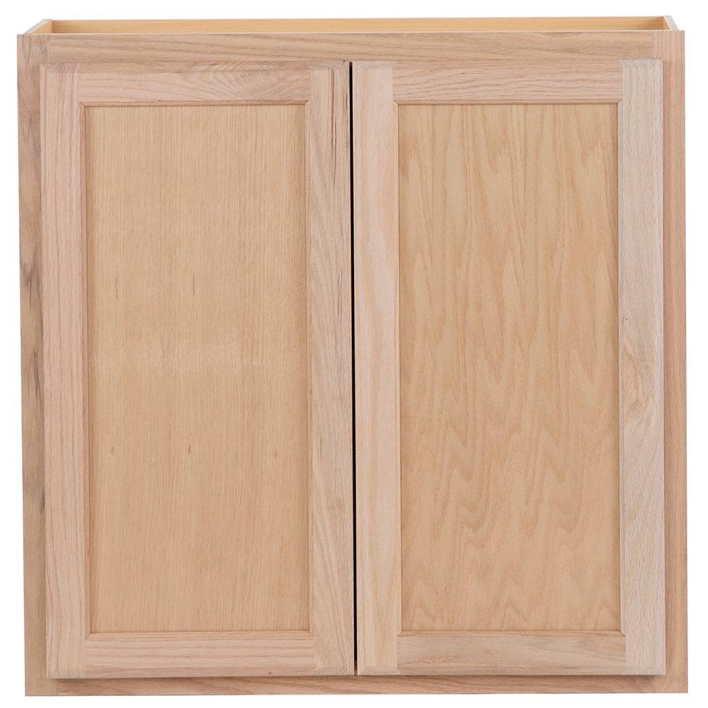 Project Source Natural Unfinished Oak Wall Fully Assembled Cabinet