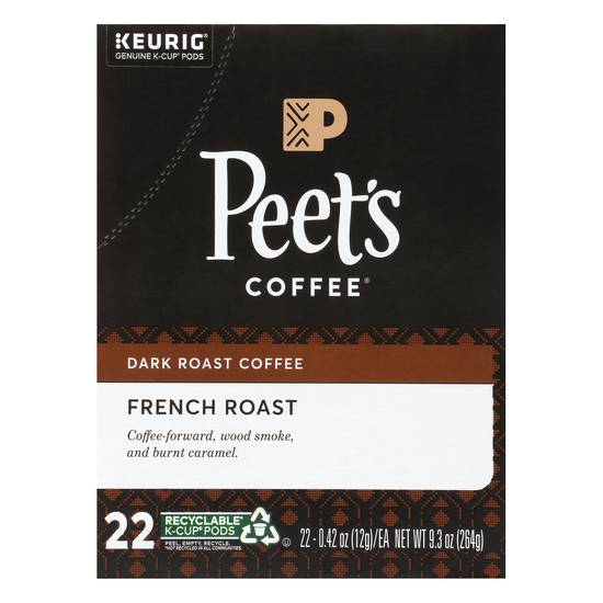 Peet's Coffee & Tea French Roast Dark Roast Coffee K-Cup Pods (9.3 oz)