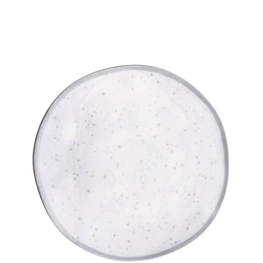 White With Silver Speckles Melamine Dessert Plate, 6.25in