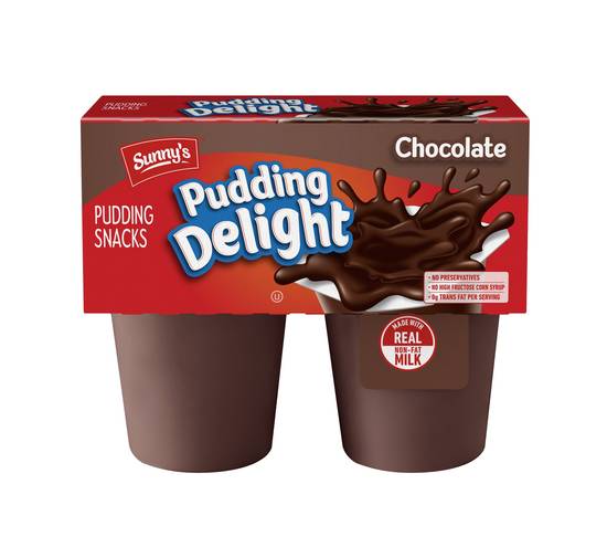 Sunny's Pudding Delight Snacks, Chocolate (2 ct)