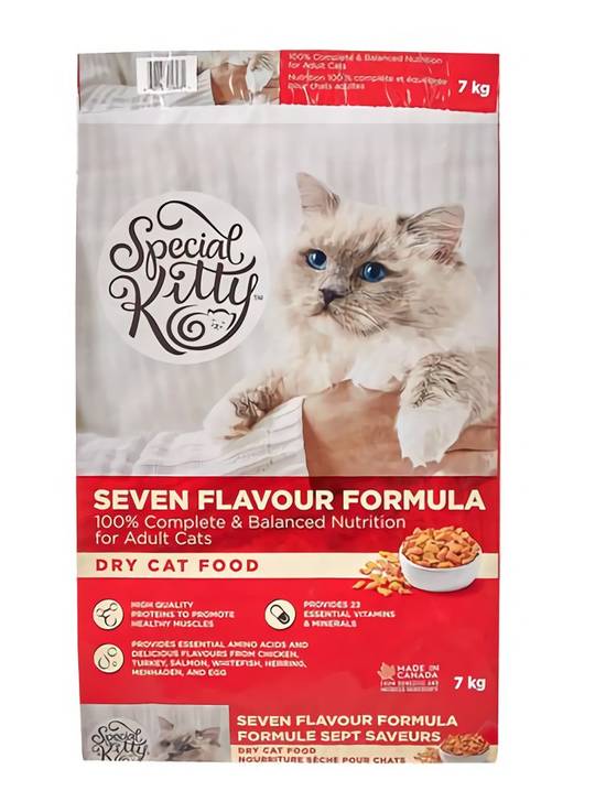 Special kitty nourriture sèche pour chat formule sept saveurs (7 kg) - seven flavour formula cat food (7 kg)