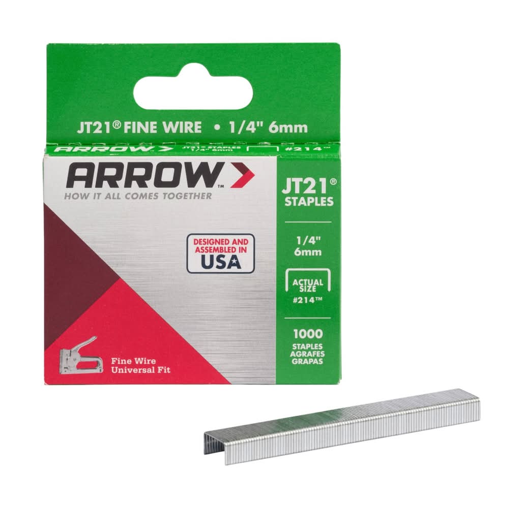 Arrow 1/4-in Leg x 7/16-in 22.5 -Gauge Standard staples 1000 -Per Box