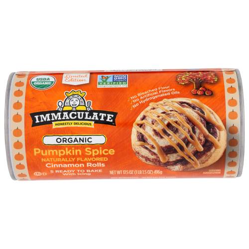 Immaculate Baking Company Organic Pumpkin Spice Cinnamon Rolls