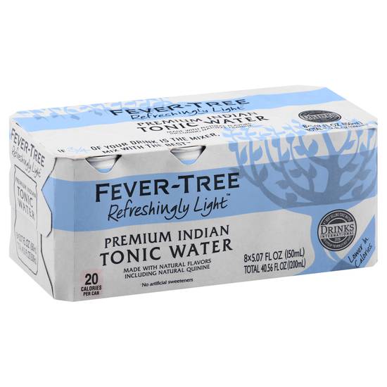 Fever Tree Refreshingly Light Premium Indian Tonic Water (8 ct, 40.56 fl oz)