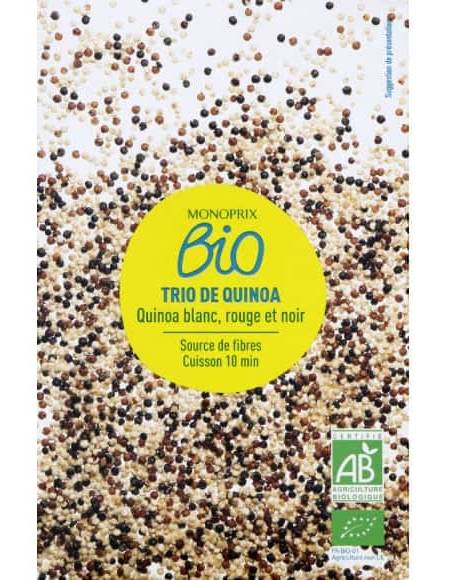Monoprix Bio Trio De Quinoa Blanc, Rouge Et Noir La Boîte De 400G