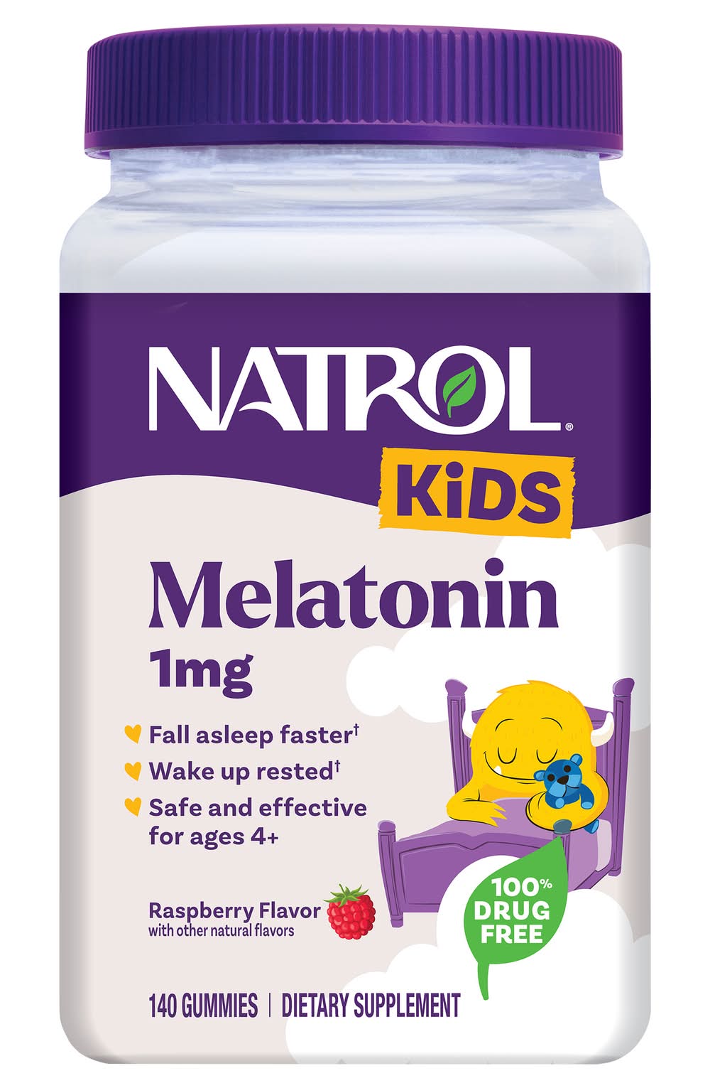 Natrol Kids Melatonin Sleep Gummies 1mg, Raspberry (140 ct)