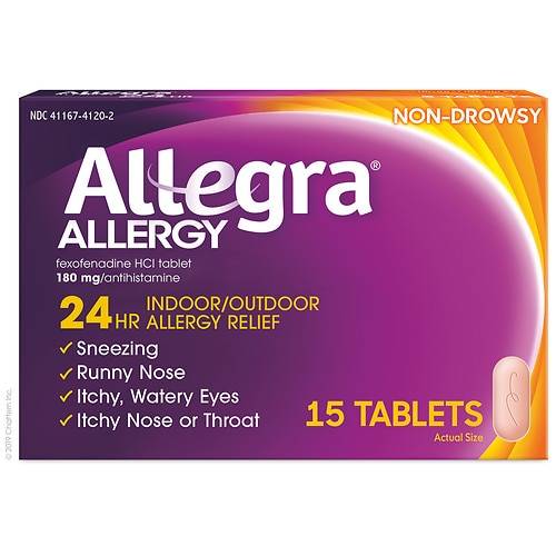 Allegra Adult 24HR Tablet (180 mg), Allergy Relief - 15.0 ea